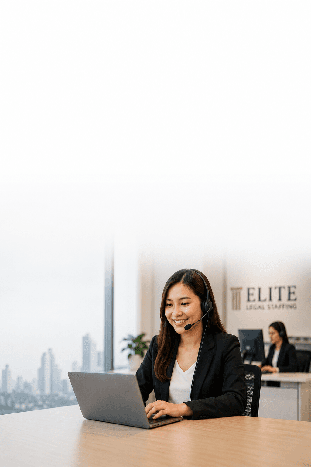 Elite Legal Staffing receptionist supporting a law firm from the Philippines